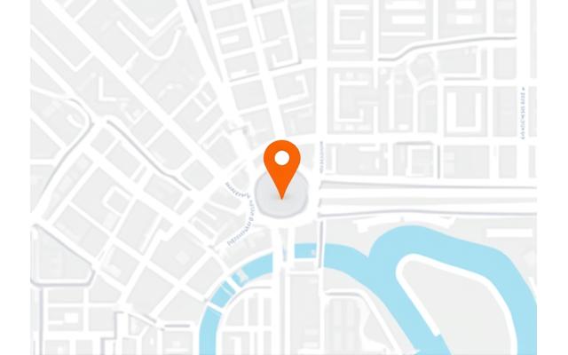 Vilniaus miesto žemėlapis su pažymėtu Švyturys Finansai biuru Konstitucijos prospekte.