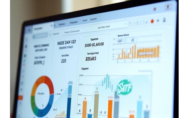 Vaizdas rodantis finansų analizės grafiką ir biudžeto išskaidymą