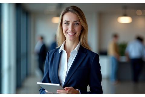 Nuotrauka, vaizduojanti patikimą duomenų apsaugos pareigūną, dirbantį kompiuteriu šiuolaikiniame biure, simbolizuojanti prieinamumą ir ekspertiškumą.